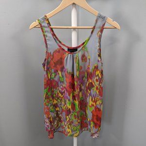 Apostrophe Sheer Colorful Boho Flowy Top, S